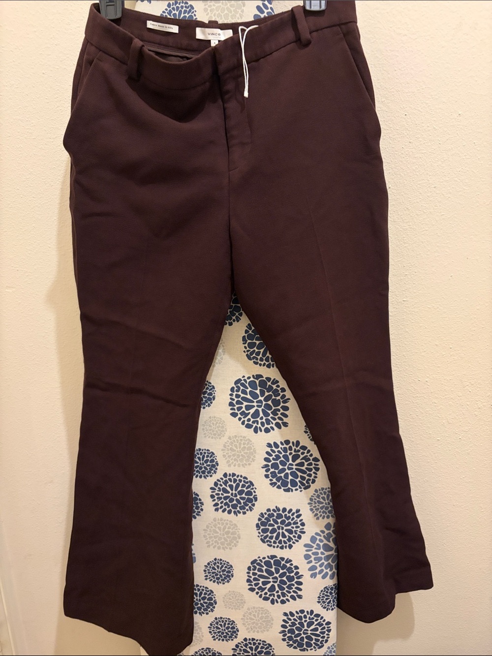 Vince Women's Dark Brown Straight-Leg Casual Pants